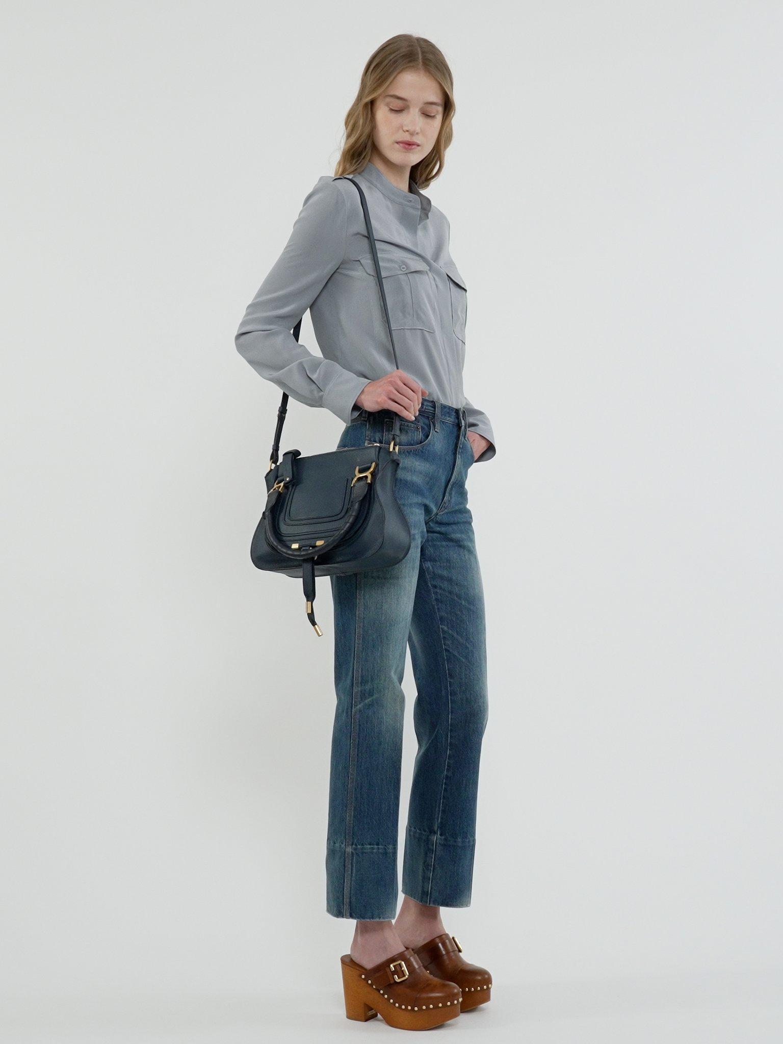 Small Marcie bag in grained leather Product Image