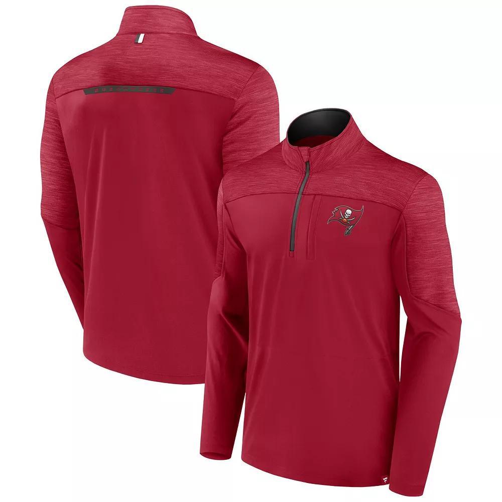 Men's Fanatics Branded Red Tampa Bay Buccaneers Defender Half-Zip Top, Size: 4XL Product Image