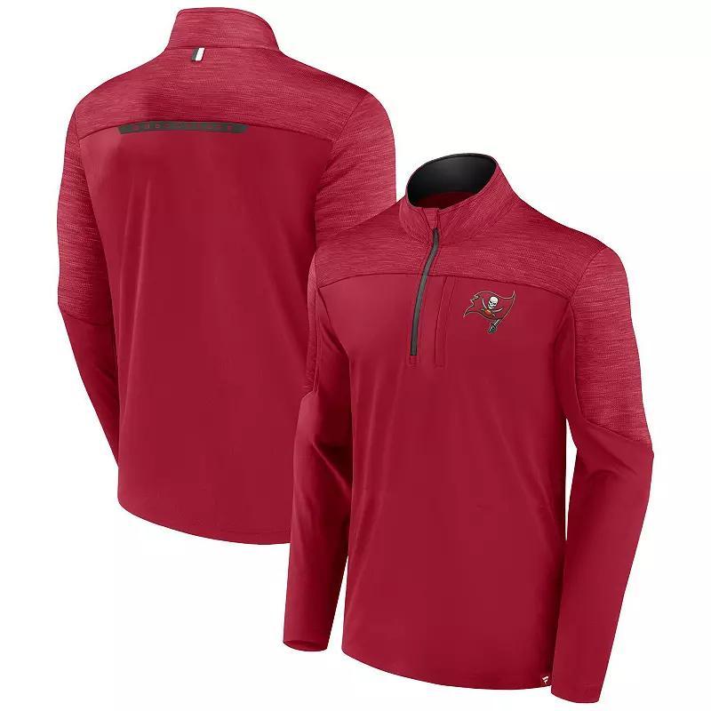 Men's Fanatics Branded Red Tampa Bay Buccaneers Defender Half-Zip Top, Size: 4XL Product Image