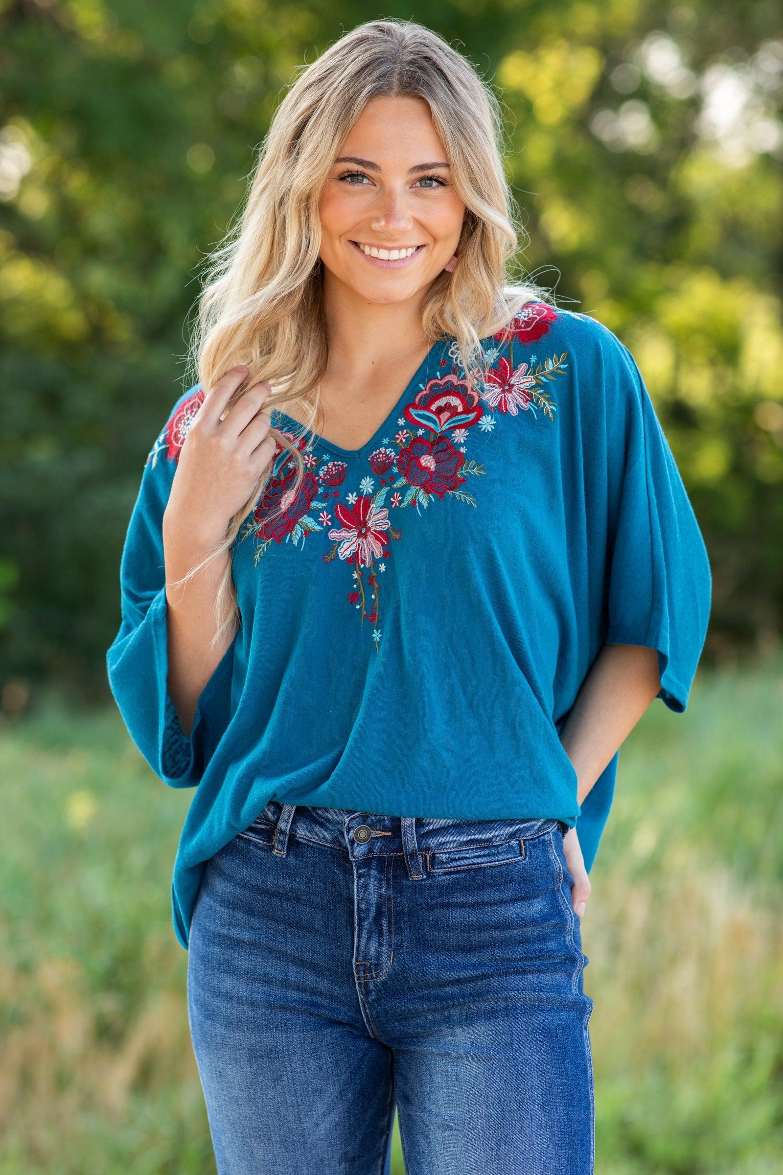 V-Neck Oversized Dolman Sleeve Knit Top Product Image