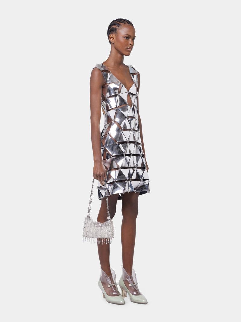 SILVER SHORT DRESS IN ASSEMBLY Product Image