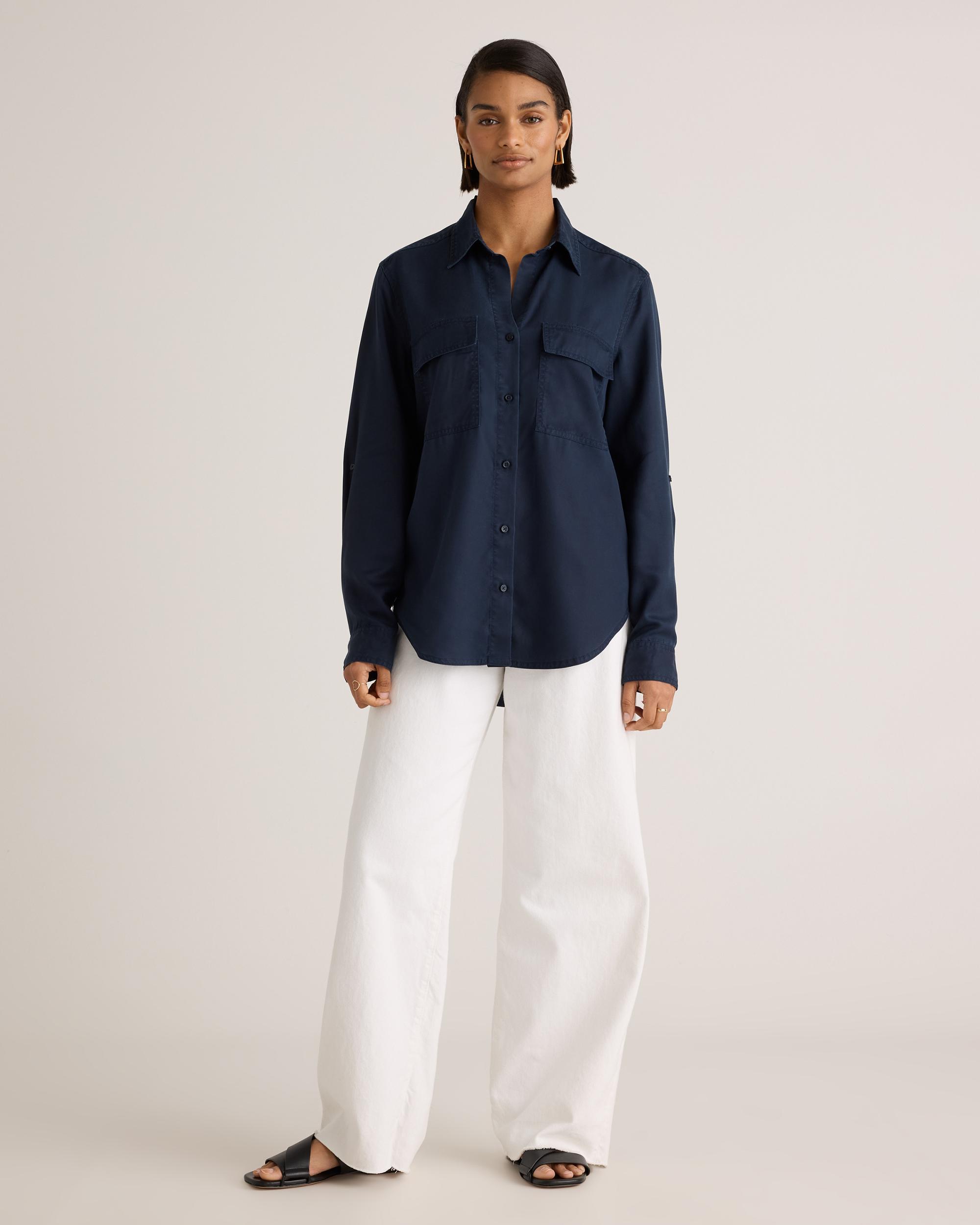 Quince | Women's Vintage Wash Tencel Utility Shirt Product Image