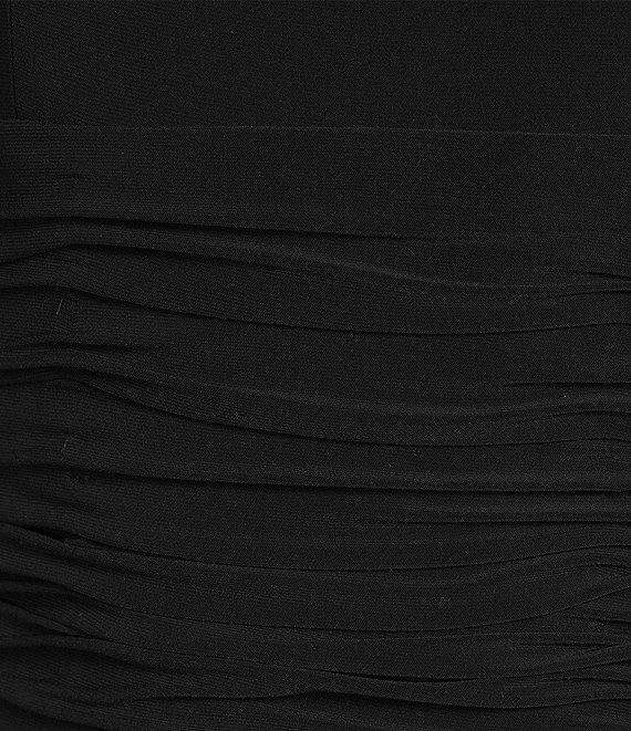 Ignite Evenings Short Flutter Sleeve Square Neck Ruched Sheath Dress Product Image