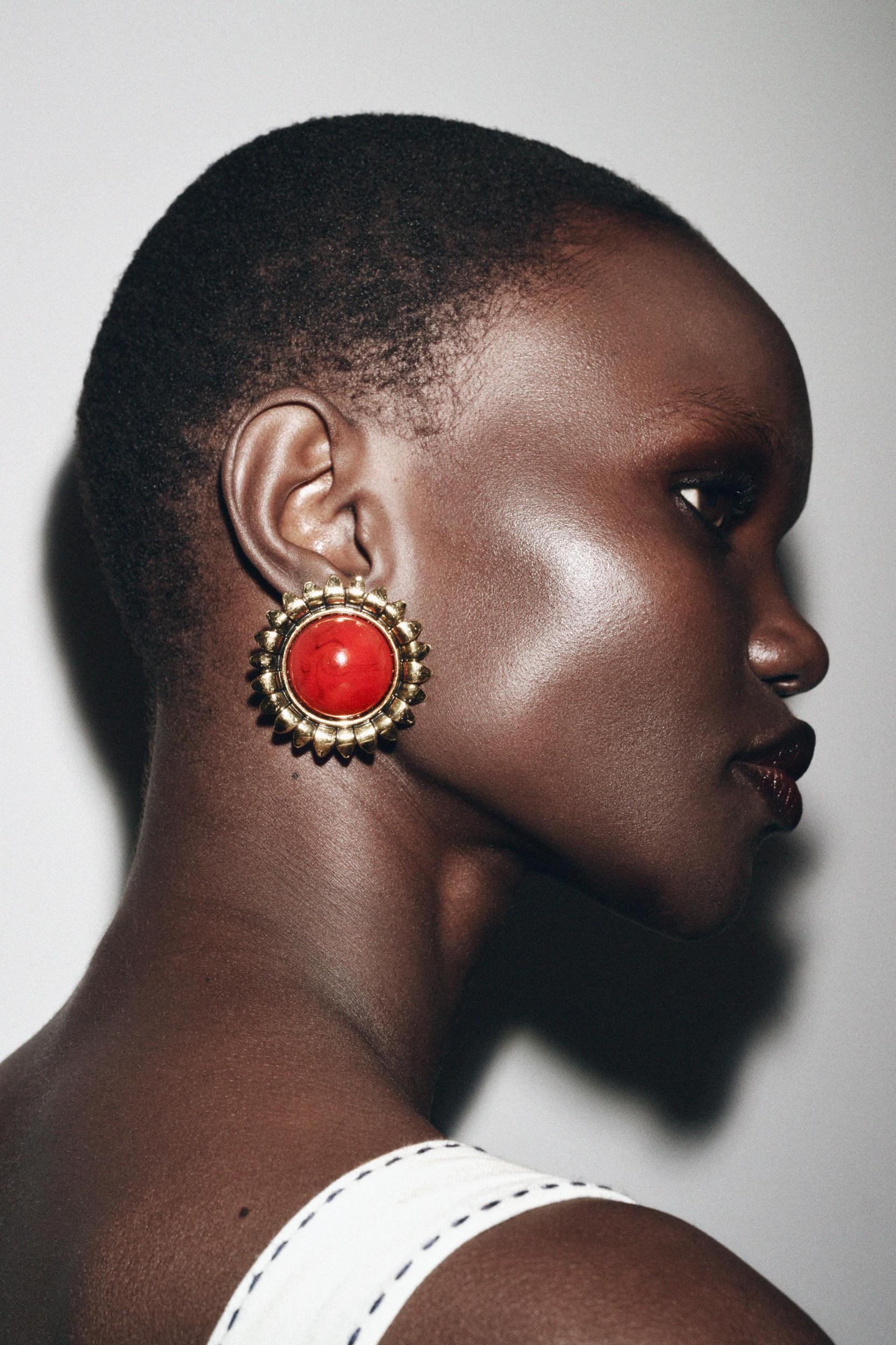 STONE SUN EARRINGS Product Image