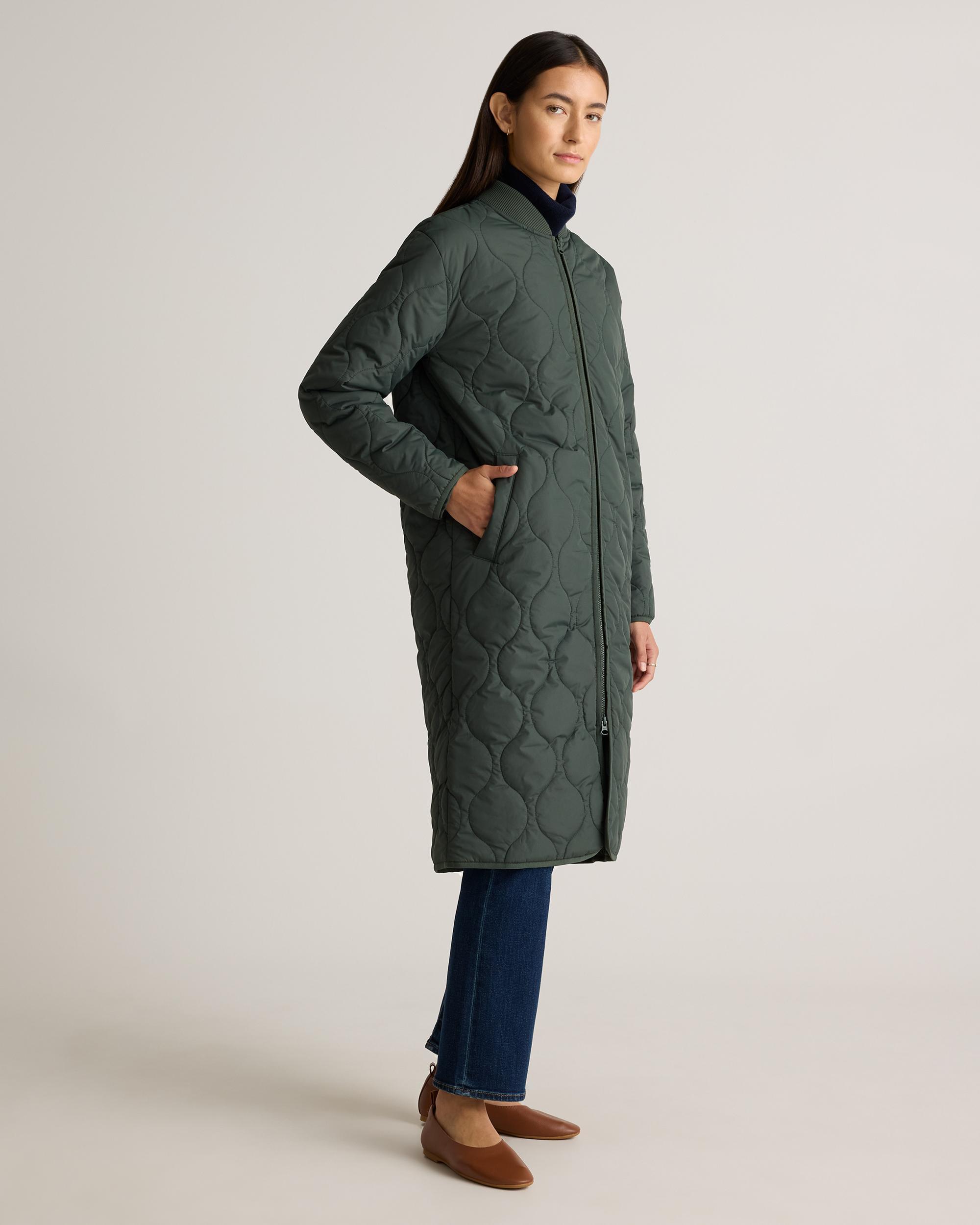 Quince | Women's Featherless Quilted Puffer Long Coat Recycled Polyester Product Image