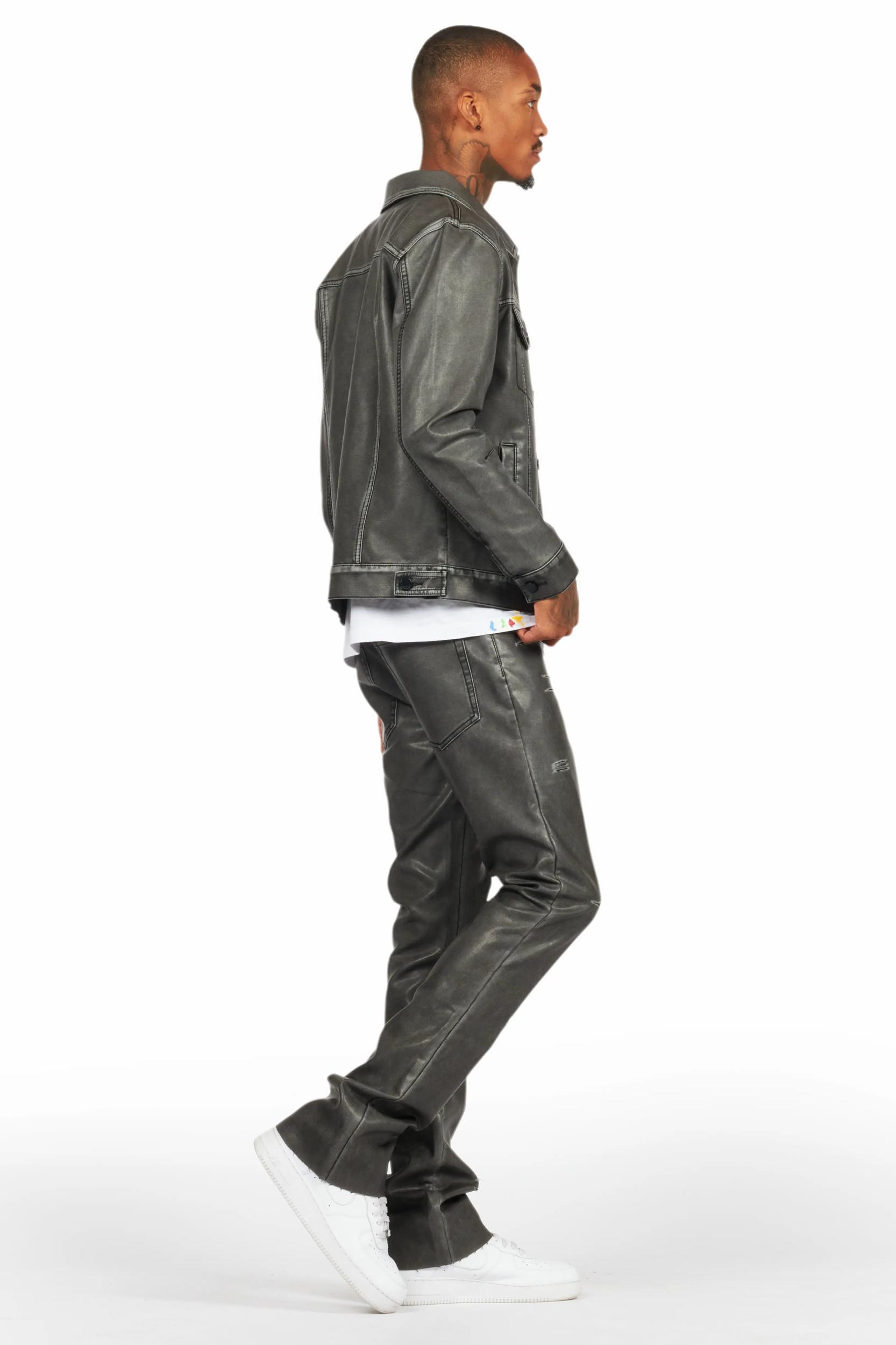 Deco Black PU Jacket Male Product Image