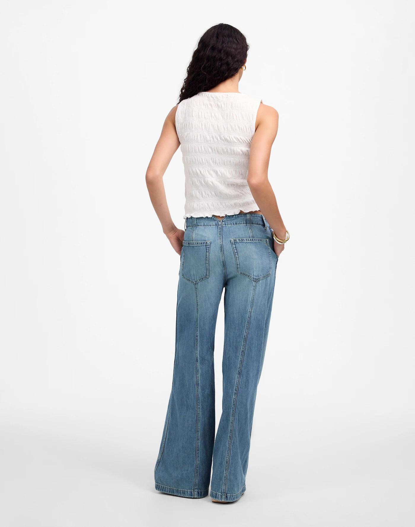 Wide-Sweep Trousers in Robertson Wash: Airy Denim Edition Product Image