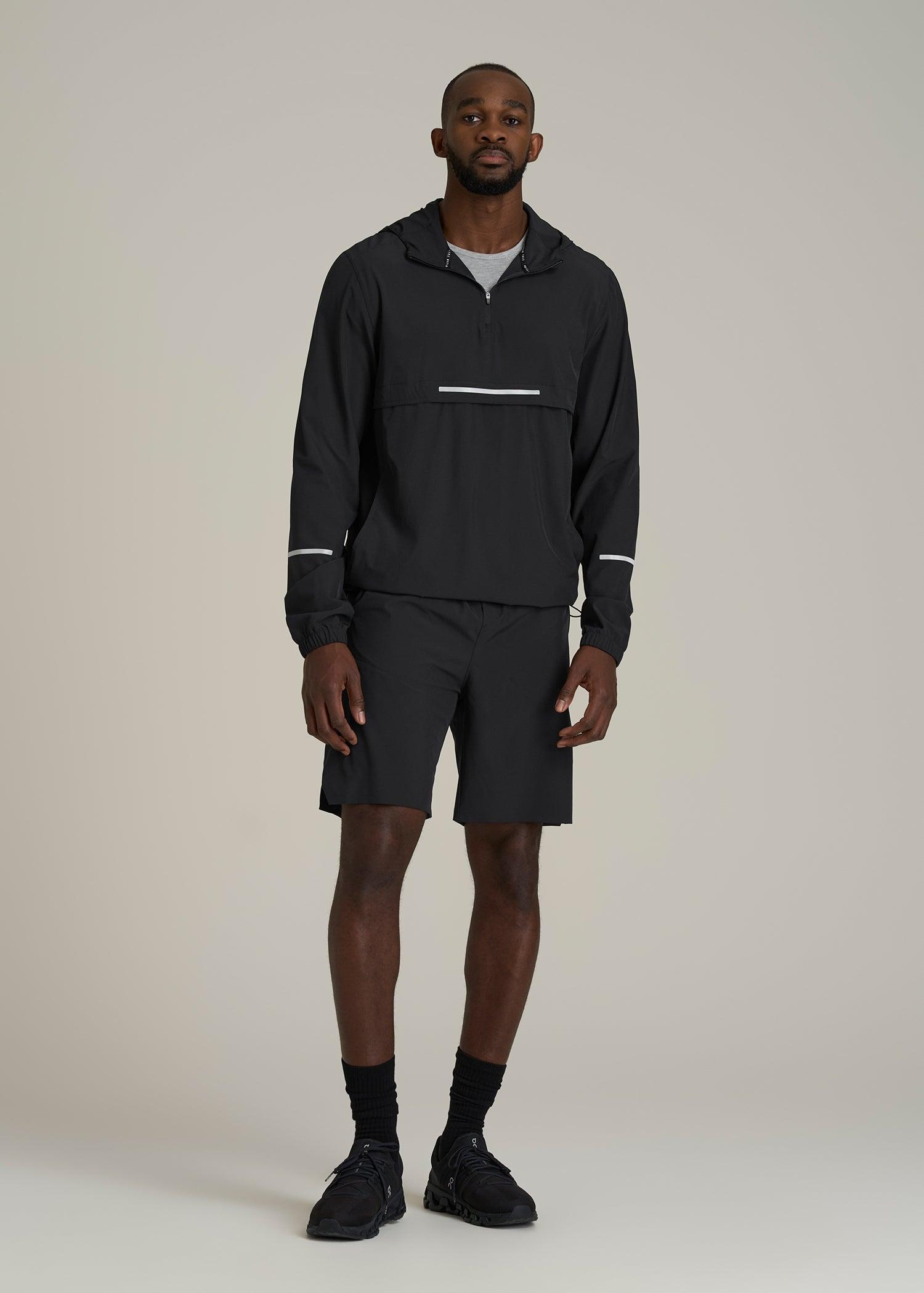 Featherweight Packable Anorak for Tall Men in Black Product Image