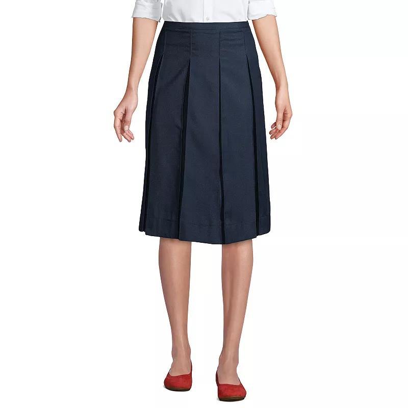 Womens Lands End School Uniform Below the Knee Box Pleat Skirt Product Image
