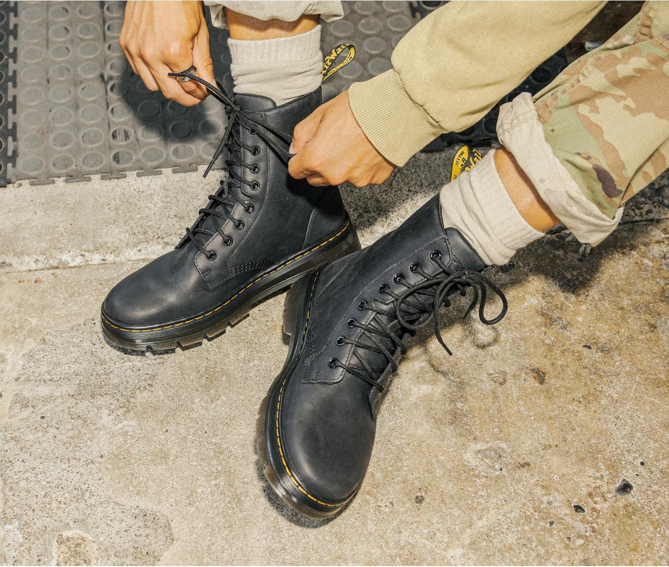 Men's Dr. Martens Combs Leather Combat Boots Product Image