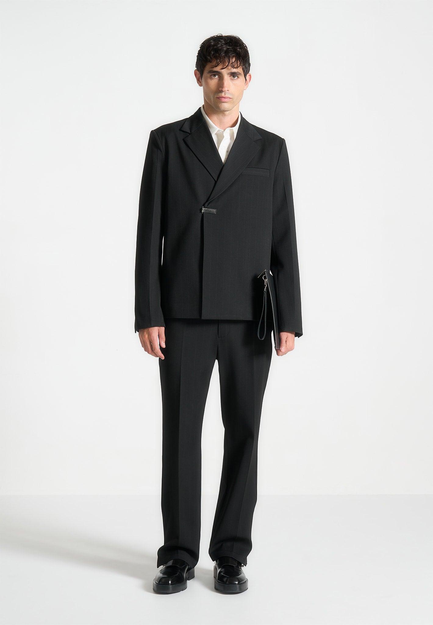 Slim Fit Tailored Stretch Shirt - White Male Product Image