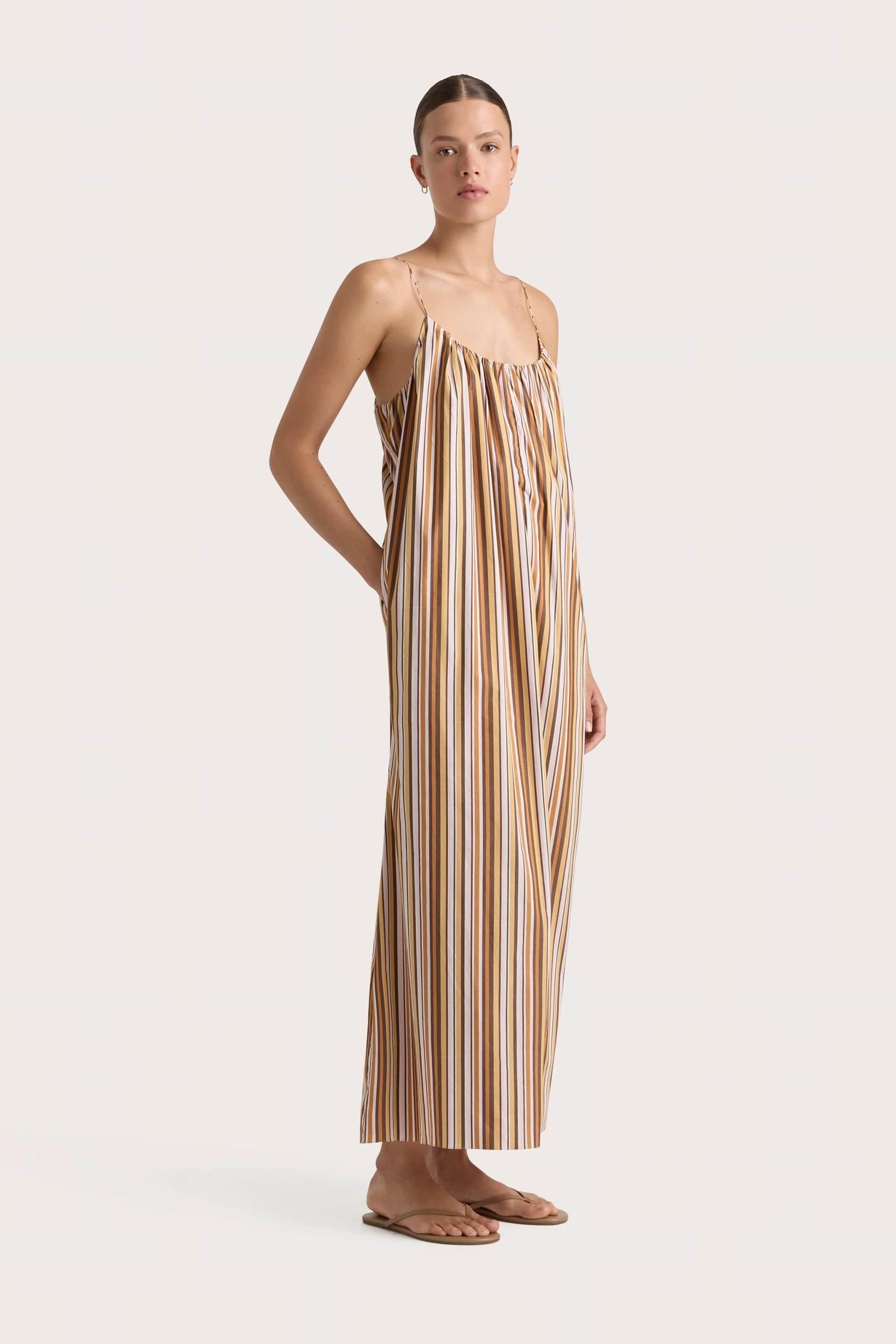 Jean Swim Top Terracotta Stripe - Final Sale Product Image