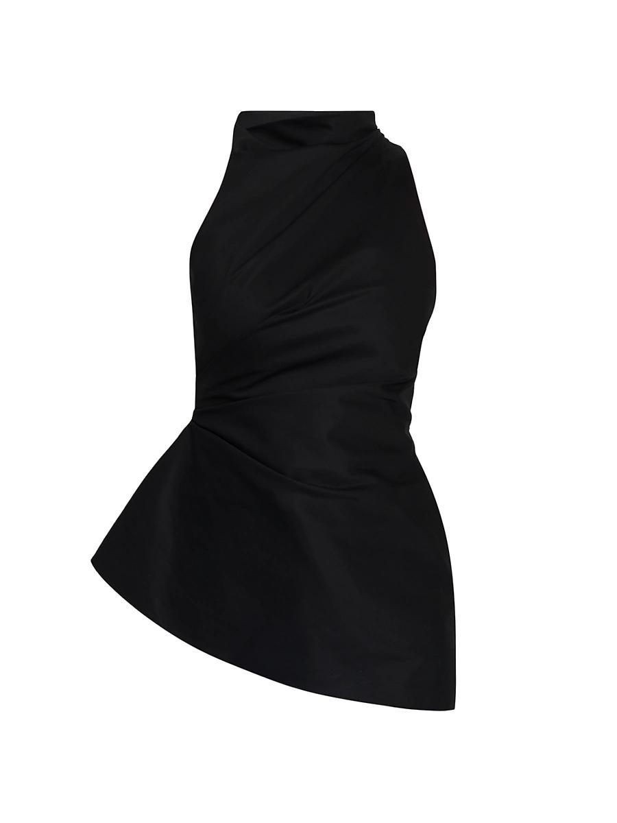 Womens Asymmetric Stretch Twill Sleeveless Top Product Image