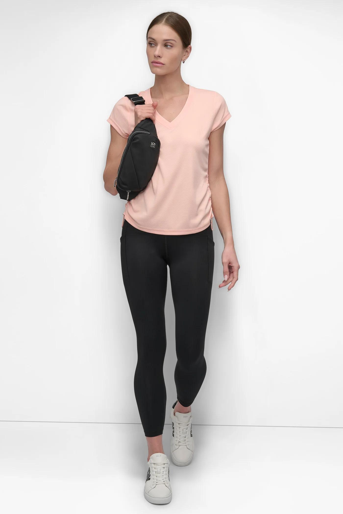 RUCHED TECH-MESH PERFORMANCE TEE Product Image