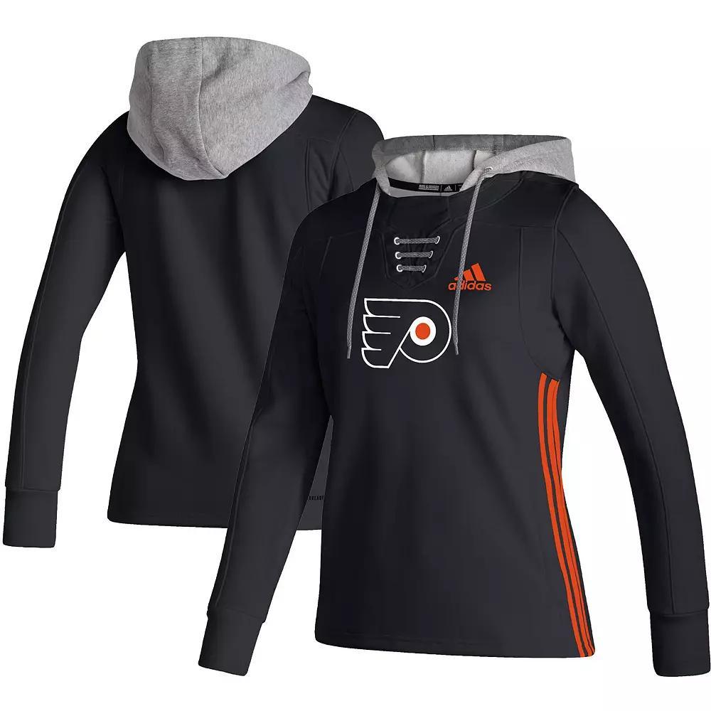Women's adidas Black Philadelphia Flyers Skate Lace AEROREADY Pullover Hoodie, Size: 2XL, Fly Black Product Image