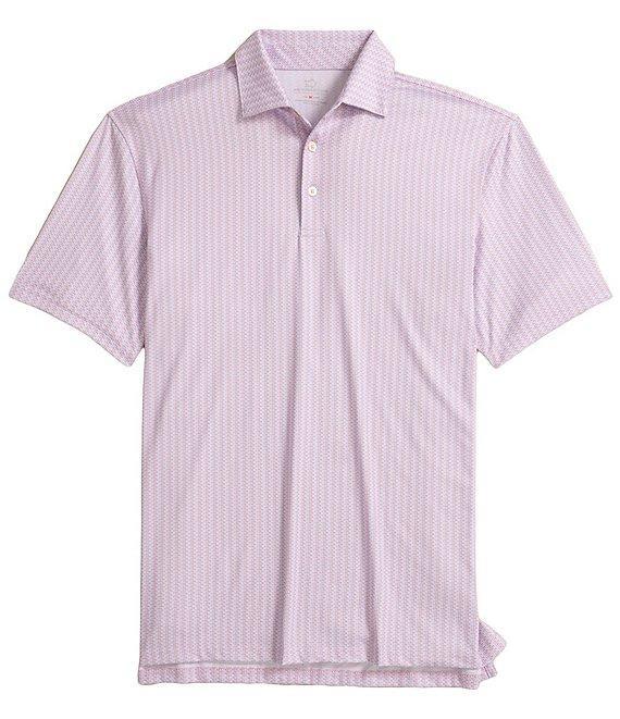 Southern Tide Driver Knot Too Bad Printed Short Sleeve Performance Polo Shirt Product Image