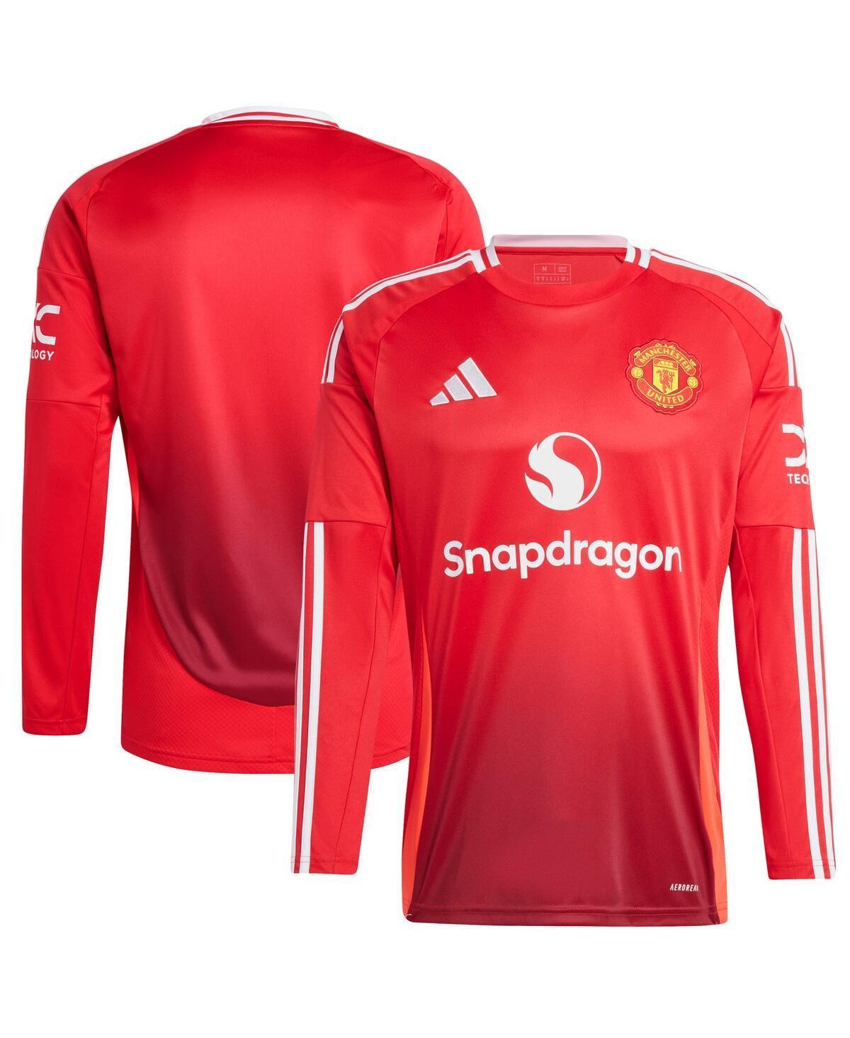 adidas Mens Manchester United adidas Manchester United 24/25 Home Long Sleeve Jersey - Mens Product Image