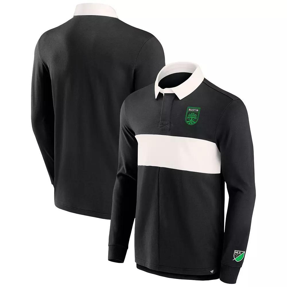 Men's Fanatics Branded Black LAFC Penalty Kick Long Sleeve Polo, Size: 2XL, Lfc Black Product Image