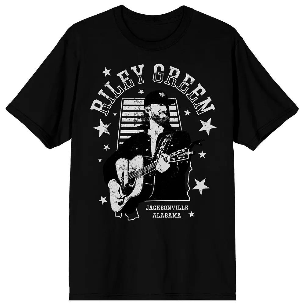 Mens Riley Green Stars Graphic Tee Product Image