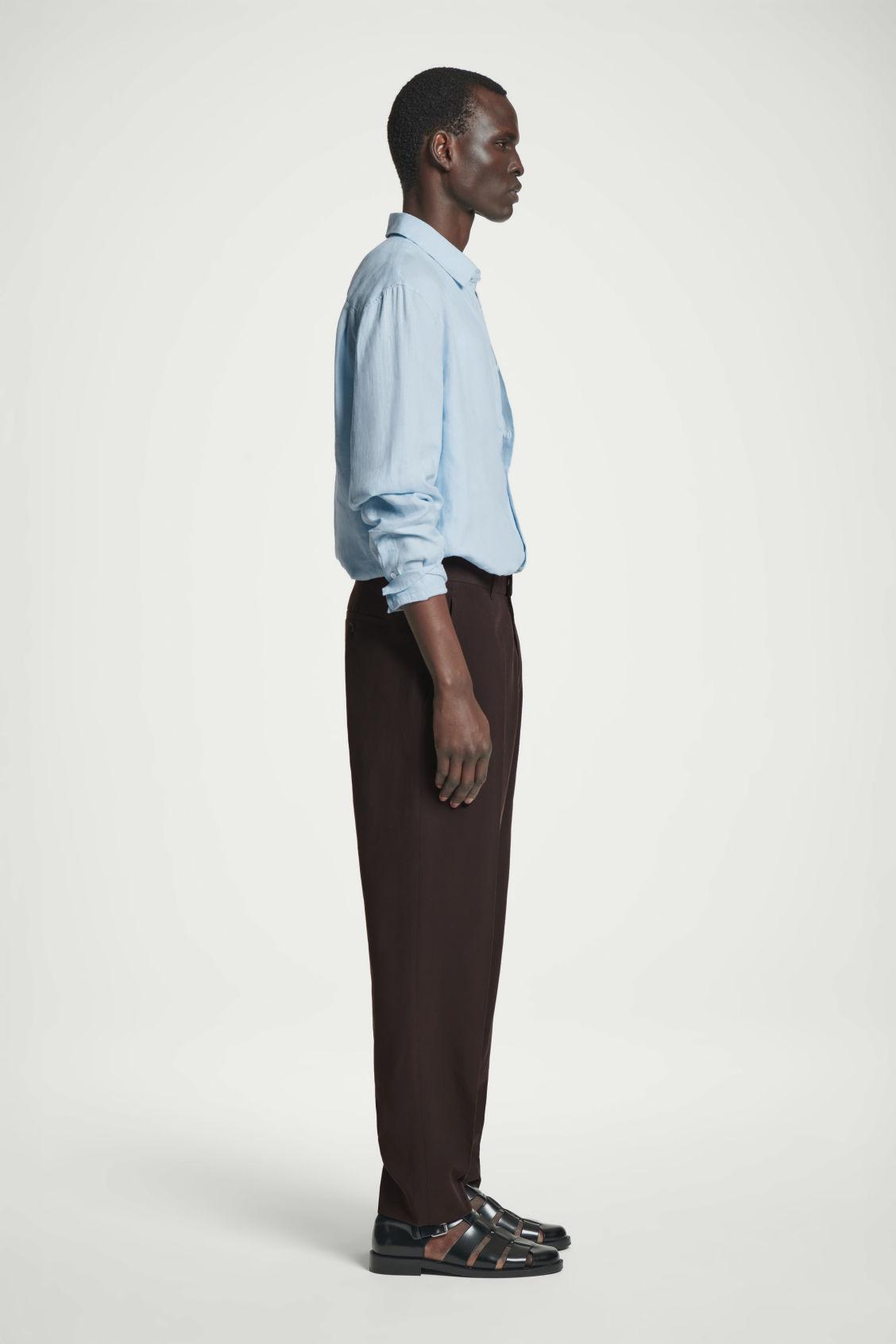 RELAXED LINEN LONG-SLEEVED SHIRT Product Image