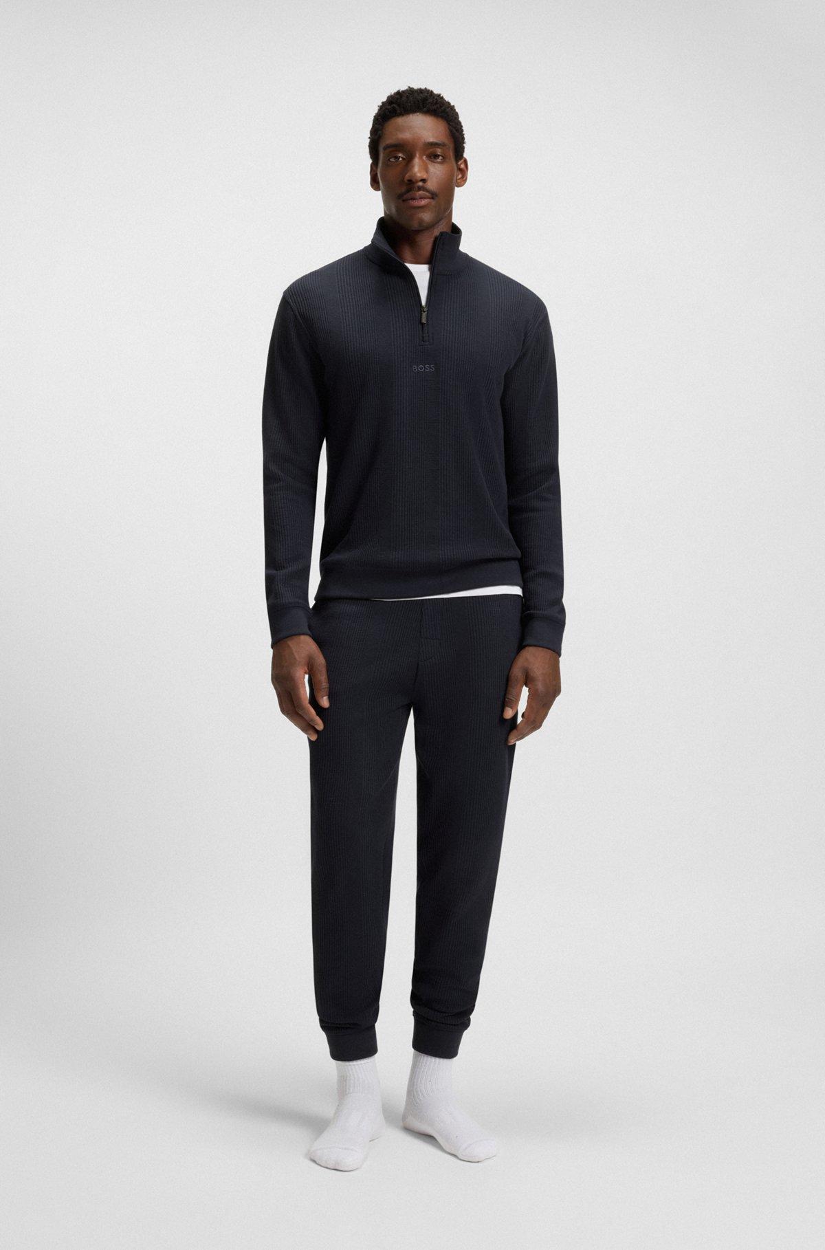 Cotton tracksuit bottoms with embroidered logo Product Image