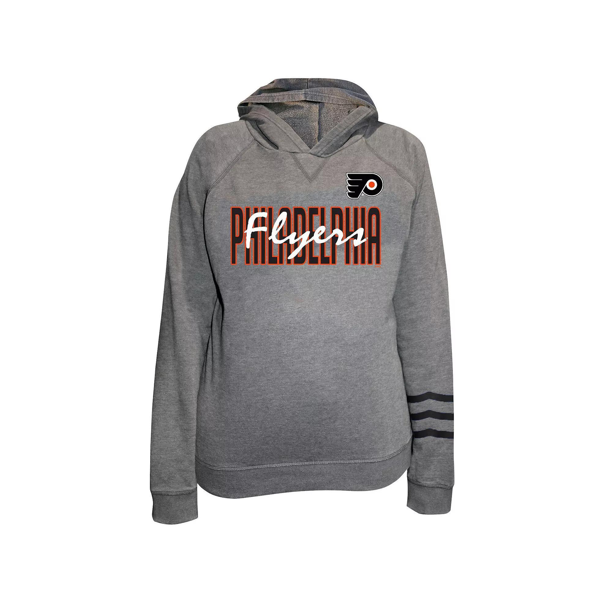 Women's Fanatics Charcoal Philadelphia Flyers Plus Size Lightweight Fleece Pullover Hoodie, Size: 2XL, Fly Charco Product Image