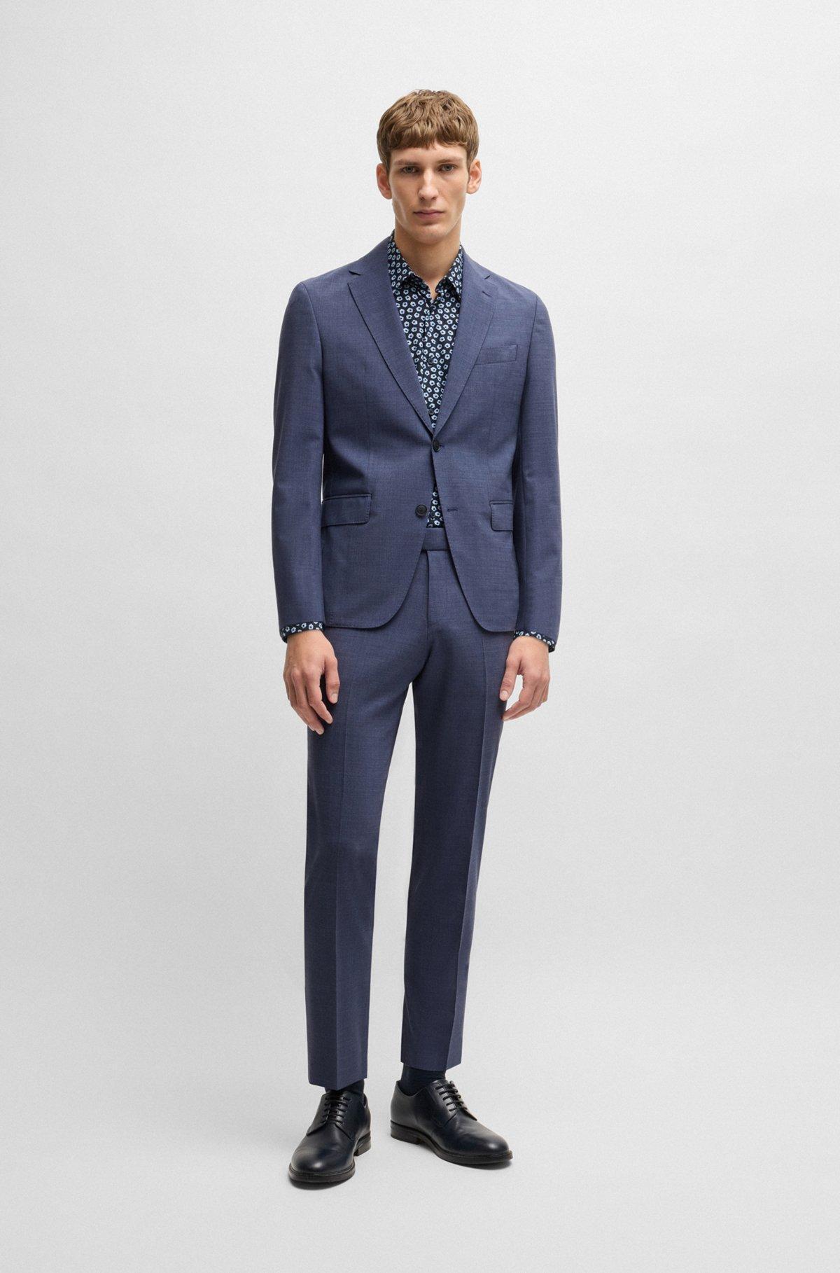 Slim-fit shirt in floral-print performance-stretch jersey Product Image