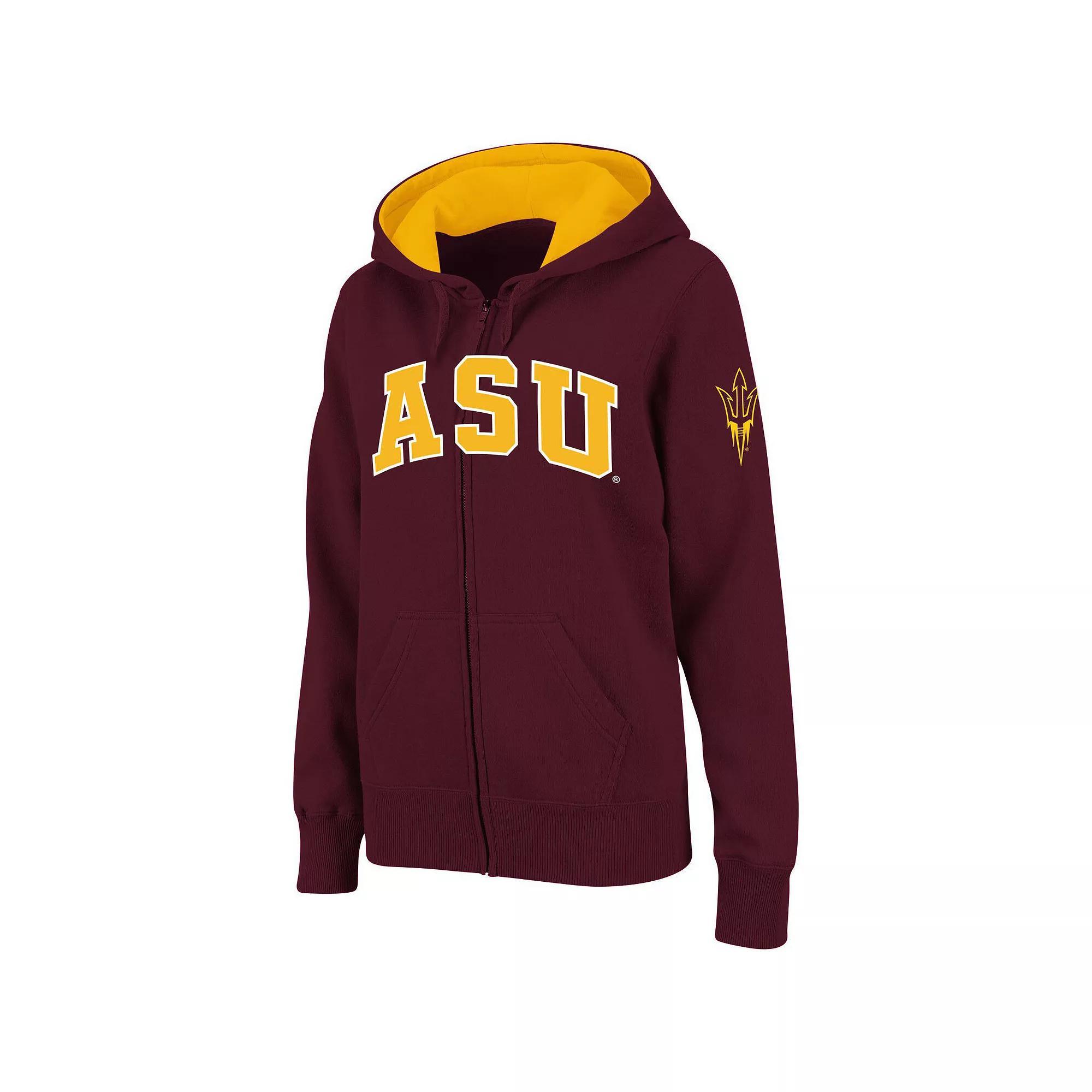 Womens Stadium Athletic Maroon Arizona State Sun Devils Arched Name Full-Zip Hoodie Product Image
