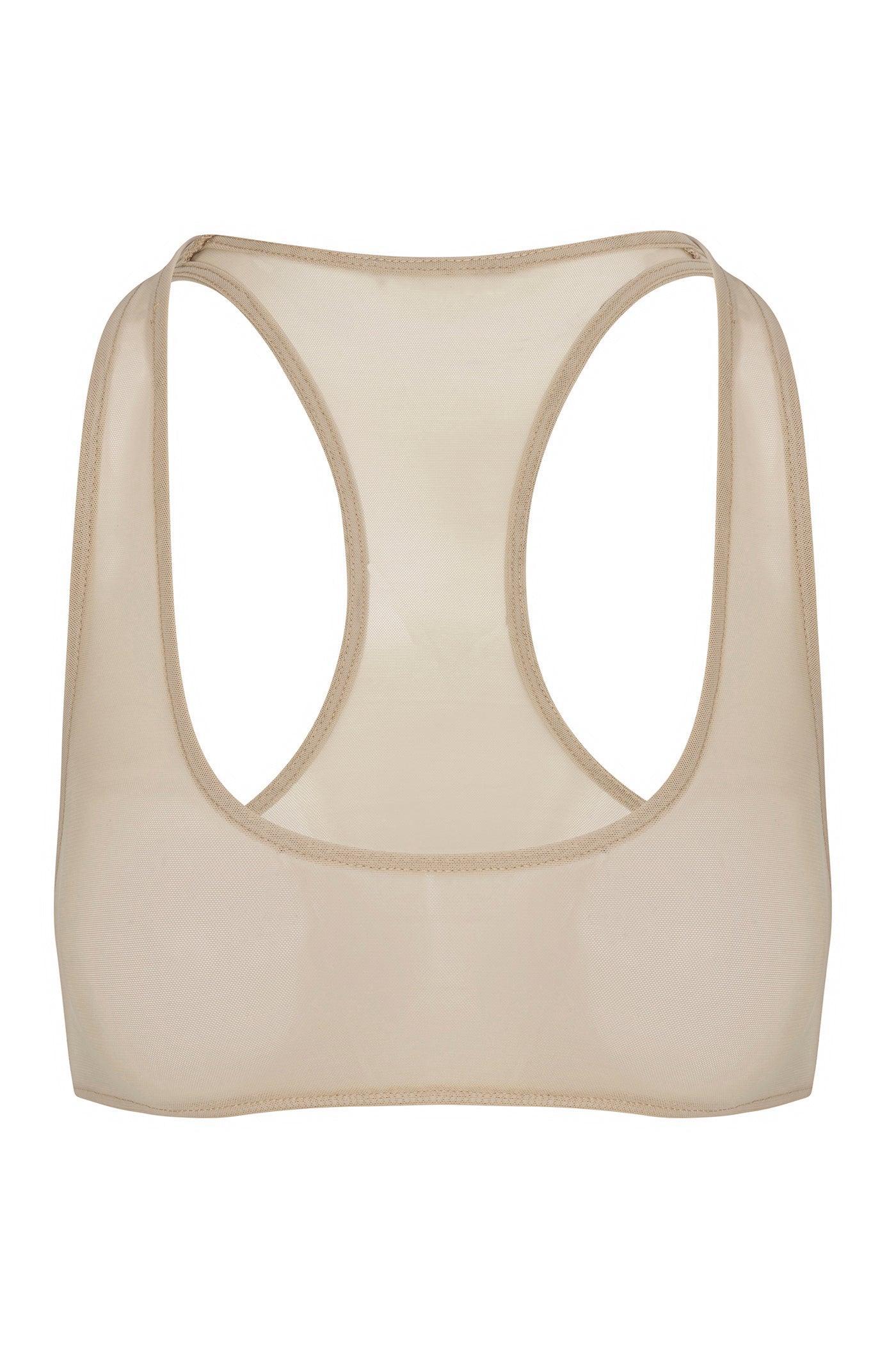 Power Mesh Racerback Bra Top - Stone Female Product Image