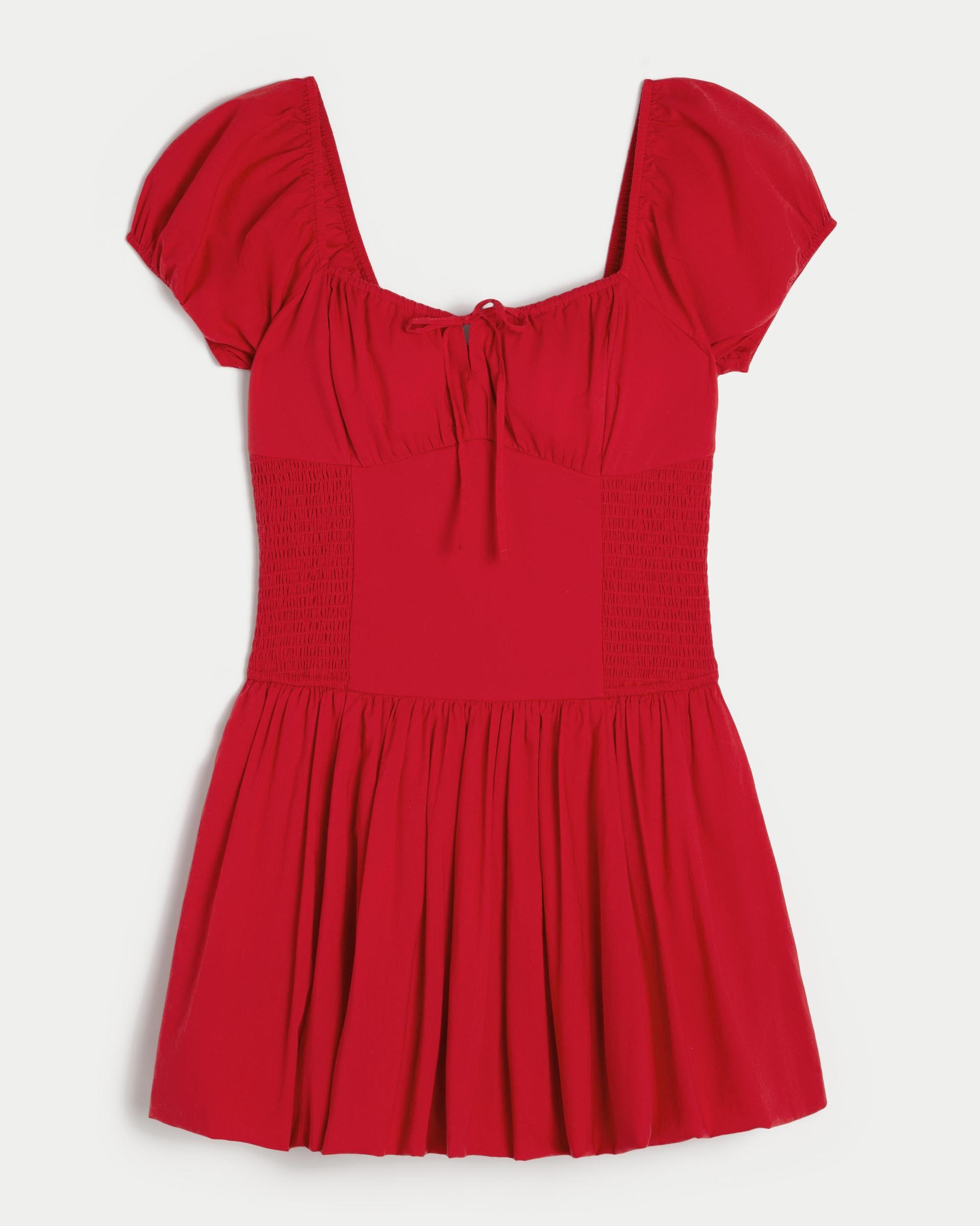 Hollister Sofia Drop-Waist Bubble Skort Dress Product Image