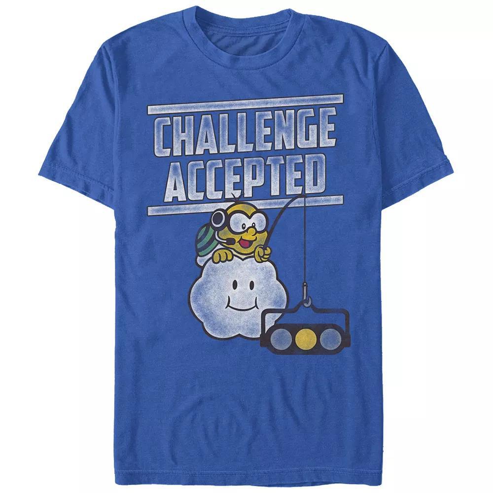 Men's Nintendo Mario Kart Challenge Accepted Text Graphic Tee, Size: Medium, Royal Product Image