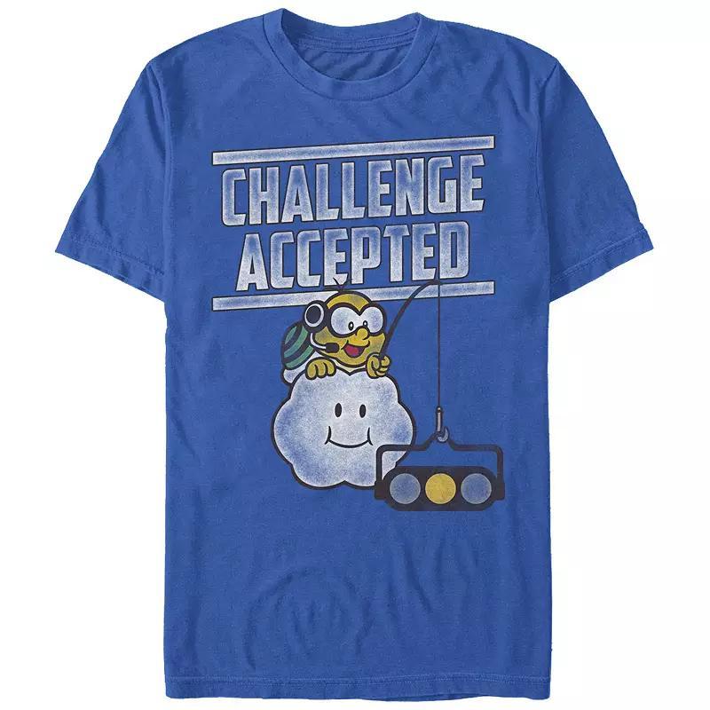 Men's Nintendo Mario Kart Challenge Accepted Text Graphic Tee, Size: Medium, Royal Product Image