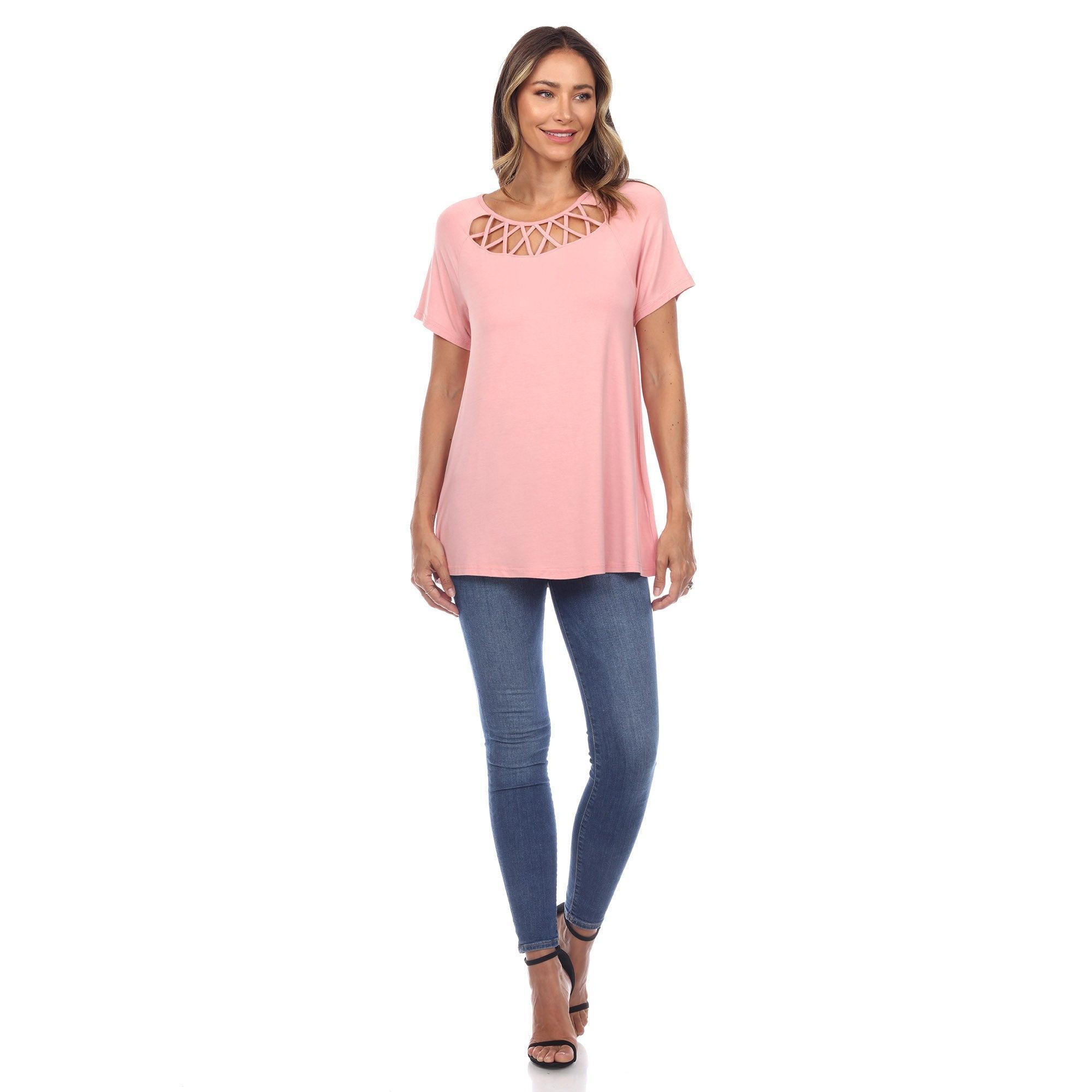 Crisscross Cutout Short Sleeve Top Product Image