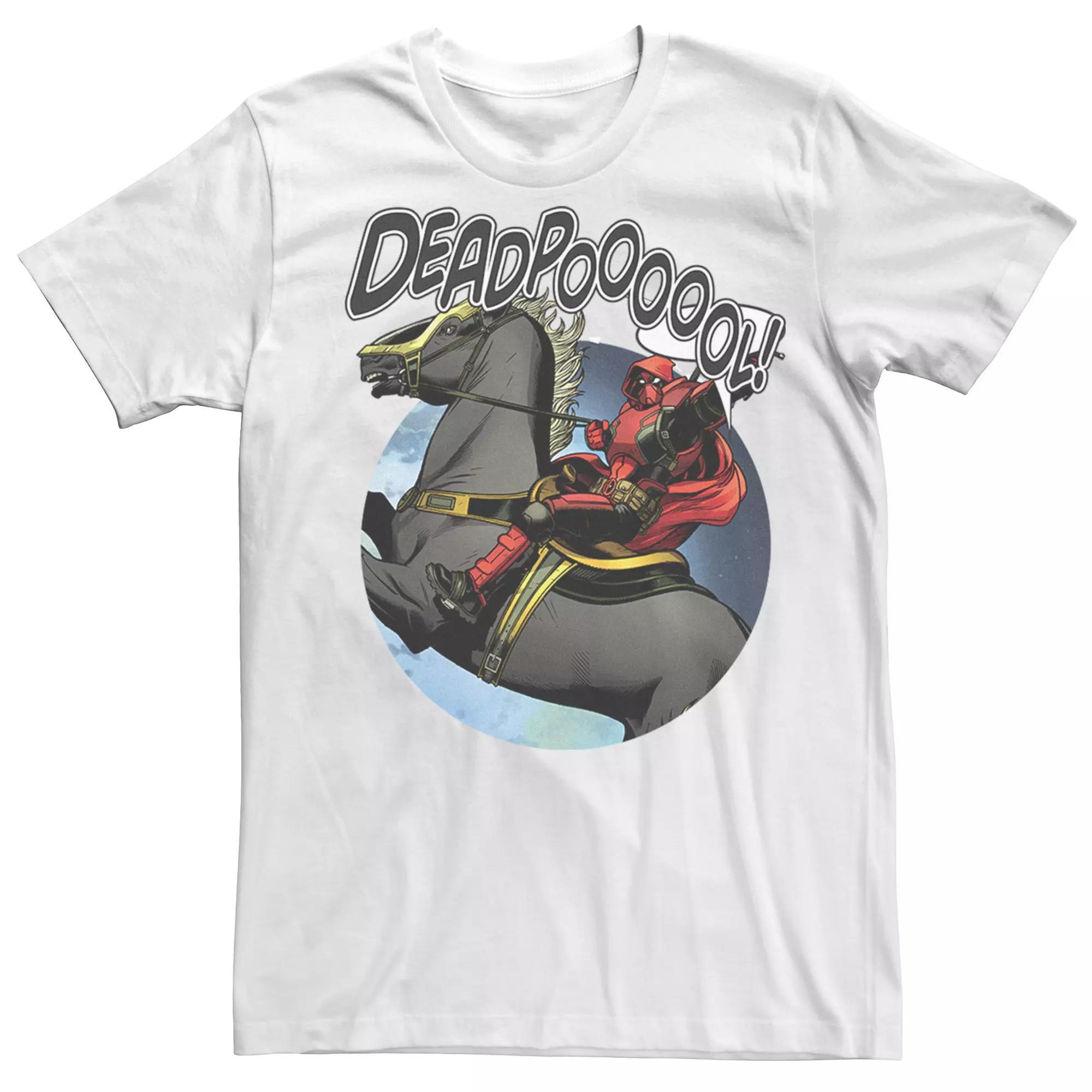 Men's Marvel Comics Deadpool Horse Tee, Size: Small, White Product Image