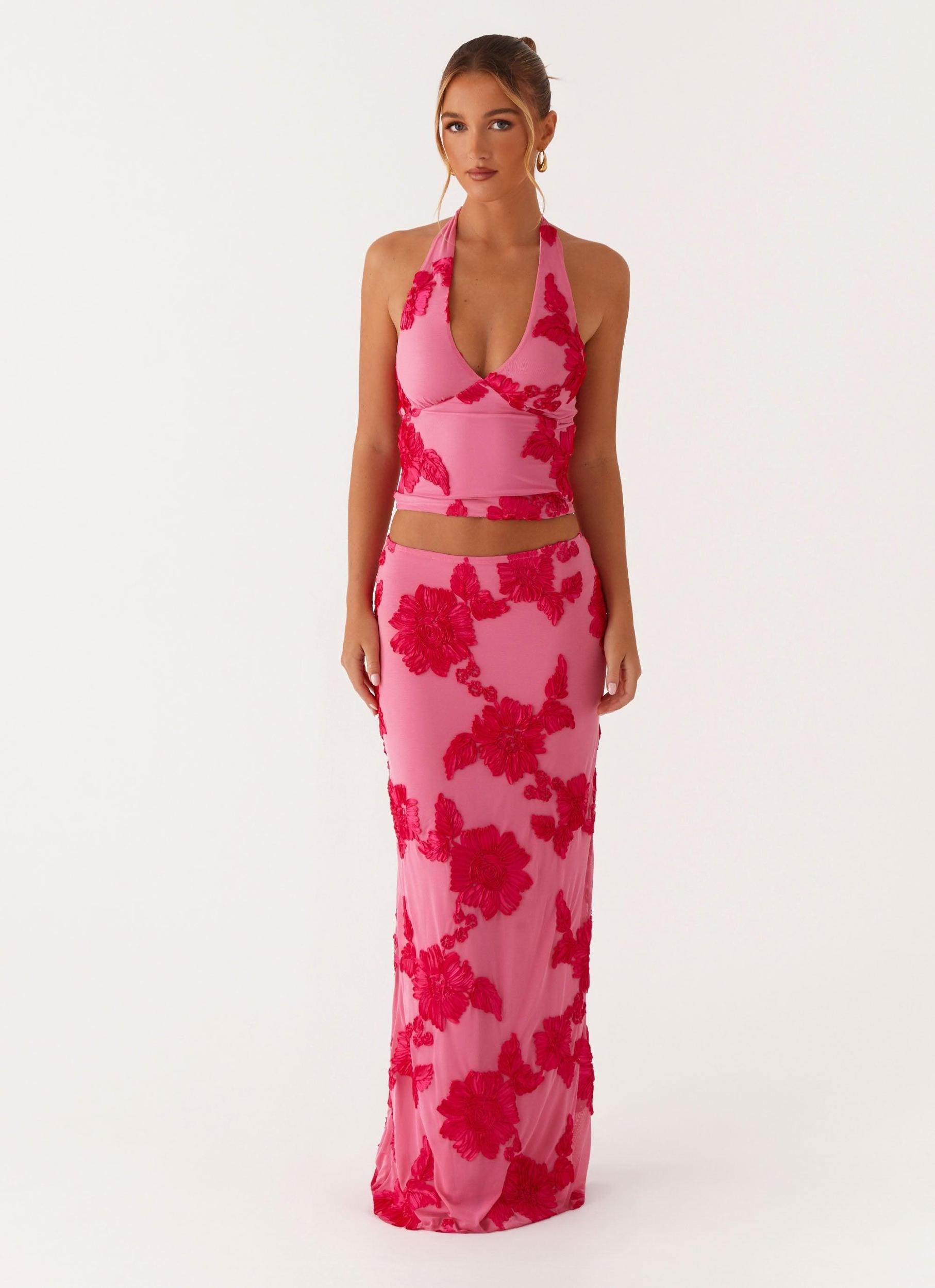 Radiate Maxi Skirt - Pink Product Image