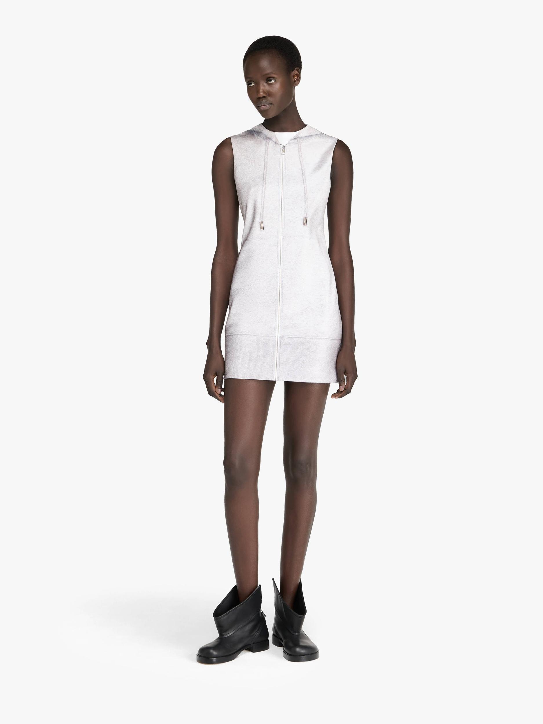 GREY MELANGE MINI SHIFT DRESS Product Image