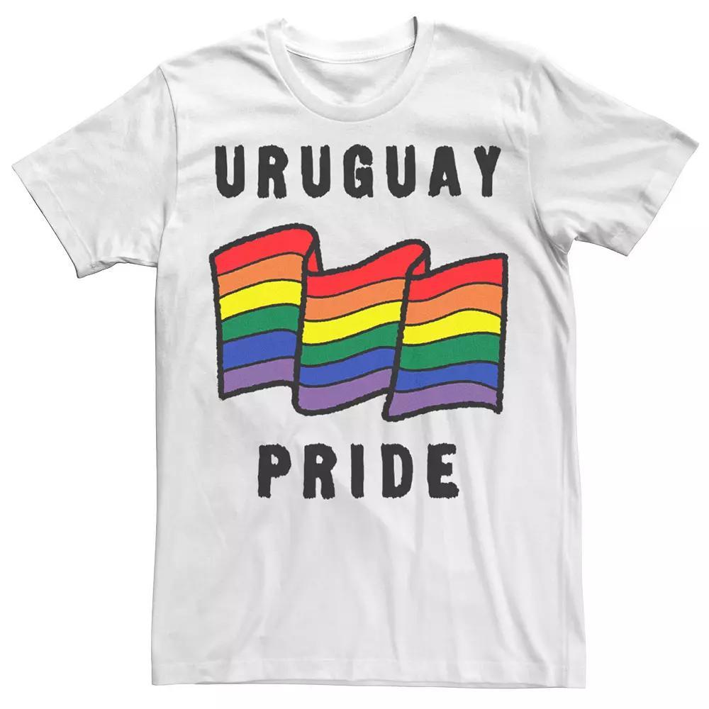 Men's Gonzales Uruguay Pride Sketched Flag Tee, Size: XXL, White Product Image
