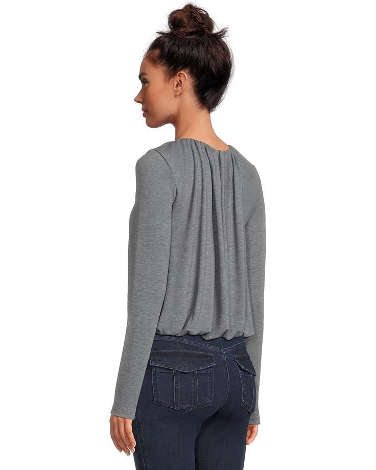 Button Up Top W/ Puff Sleeves & Front Tie Product Image