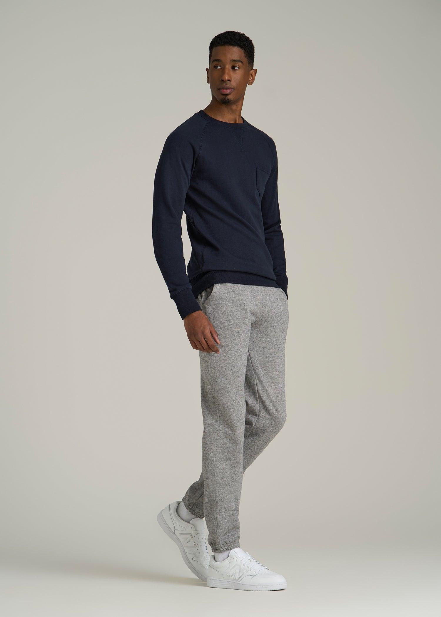 Wearever 2.0 French Terry Crewneck Sweatshirt for Tall Men in Evening Blue Product Image