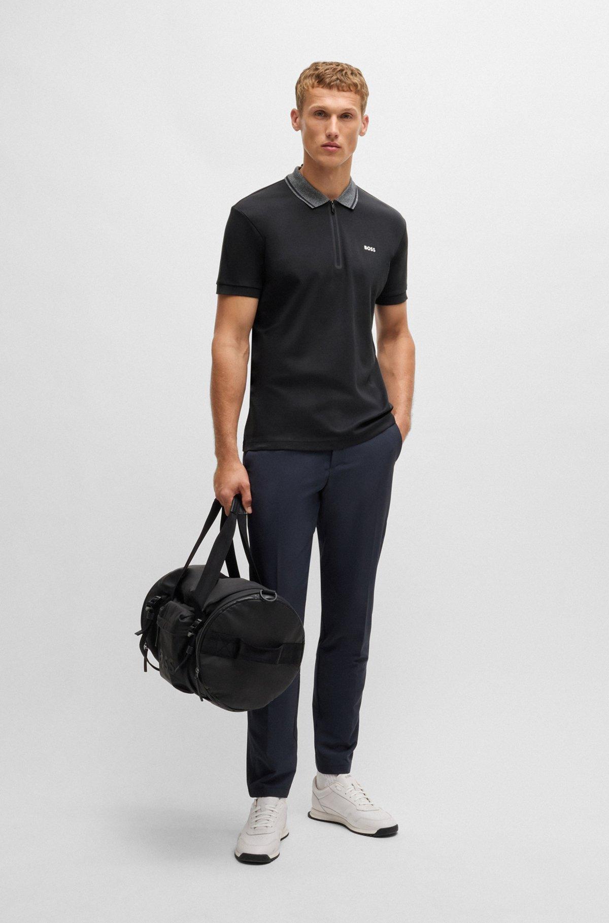 Interlock-cotton regular-fit polo shirt with logo detail Product Image