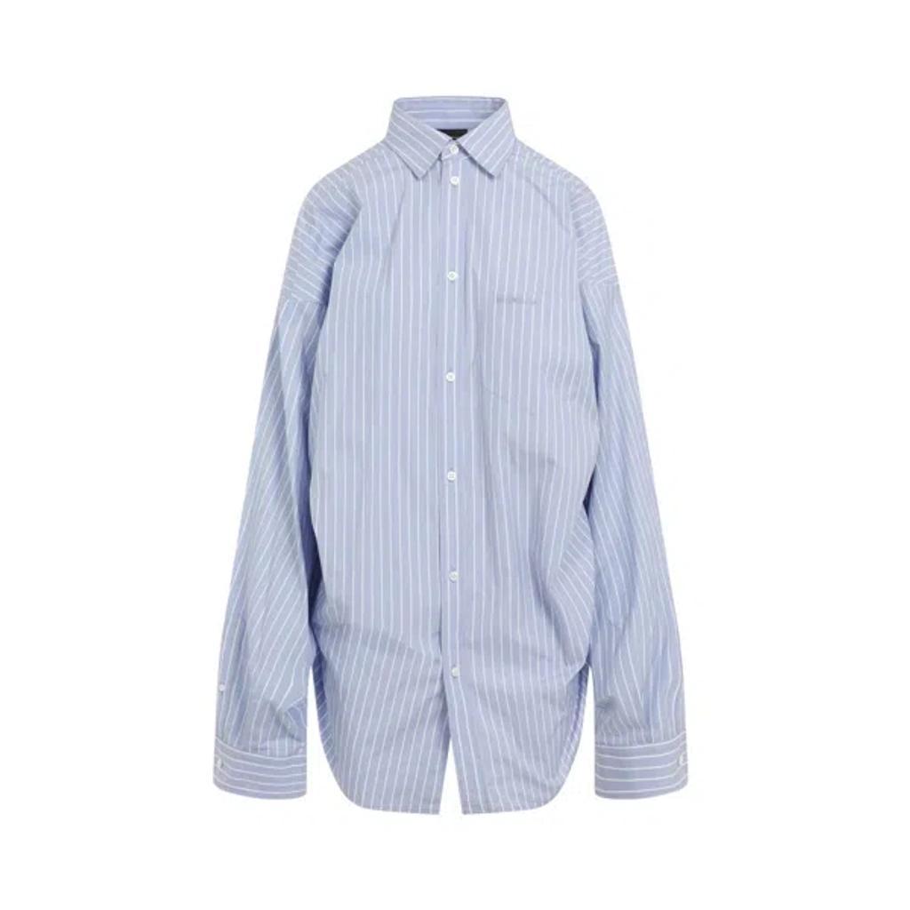BALENCIAGA Asymmetric Shirt In Blue Product Image