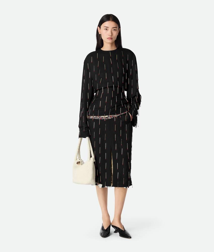 Women's Viscose Top With Matches in Black Product Image