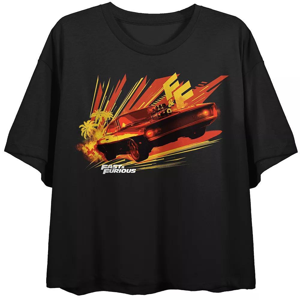Juniors' Fast & Furious Dodge Flowy Graphic Tee, Women's, Size: Medium, Gray Product Image
