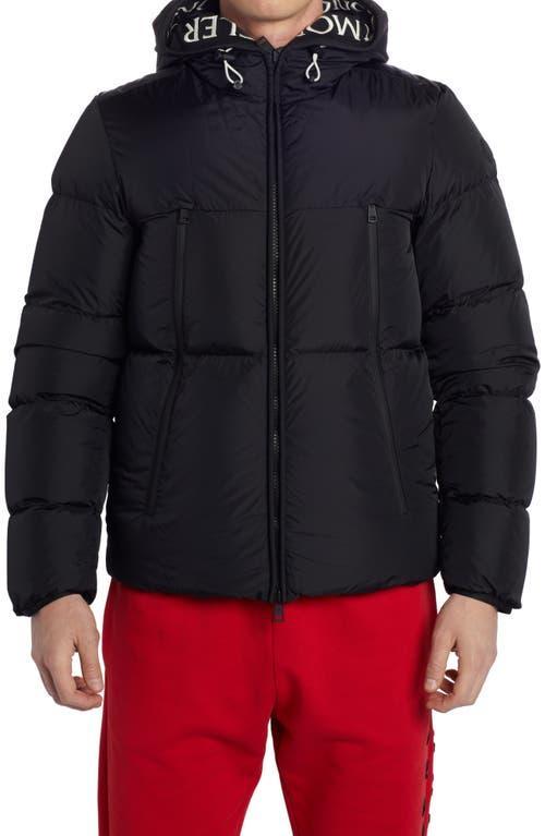 Mens Montcla Logo Hooded Down Jacket Product Image