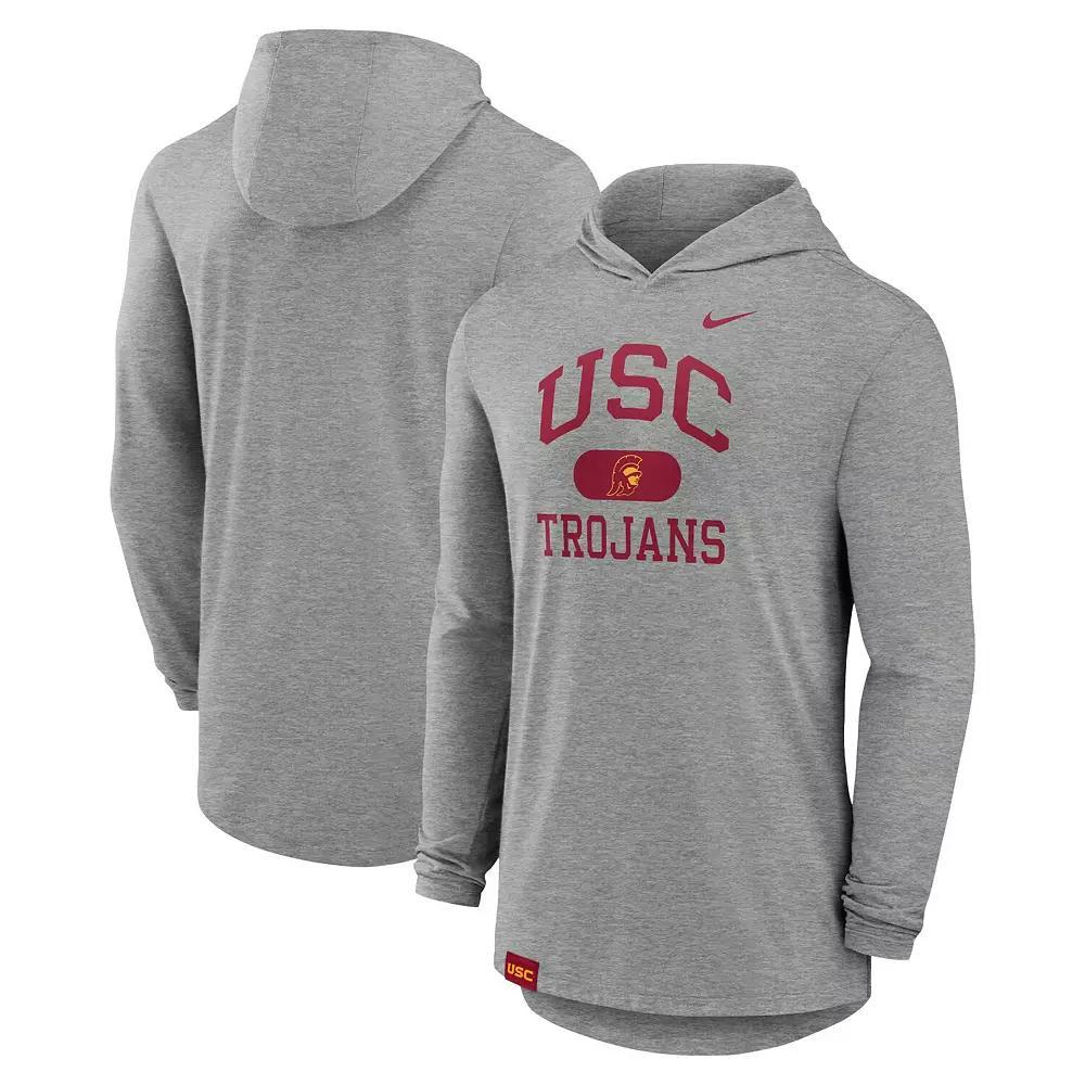 Men's Nike Heather Gray Stanford Cardinal Blitz Hoodie Long Sleeve T-Shirt, Size: Medium, Grey Product Image