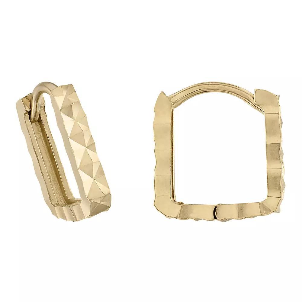 Amella Jewels 14k Gold Square Huggie Earring, Women's Product Image