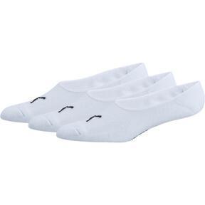 PUMA Men's Liner Socks (3 Pairs) in White/Black Product Image