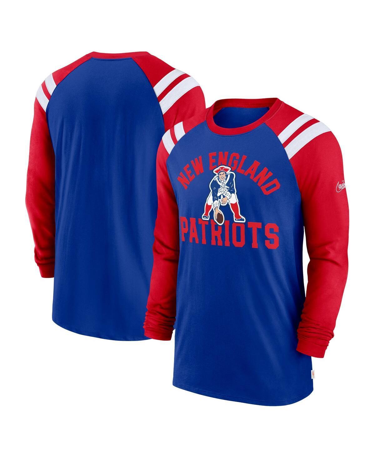 Mens Nike Heathered Charcoal Los Angeles Rams Tri-Blend Raglan Athletic Long Sleeve Fashion T-shirt - Heathered Charcoal Product Image