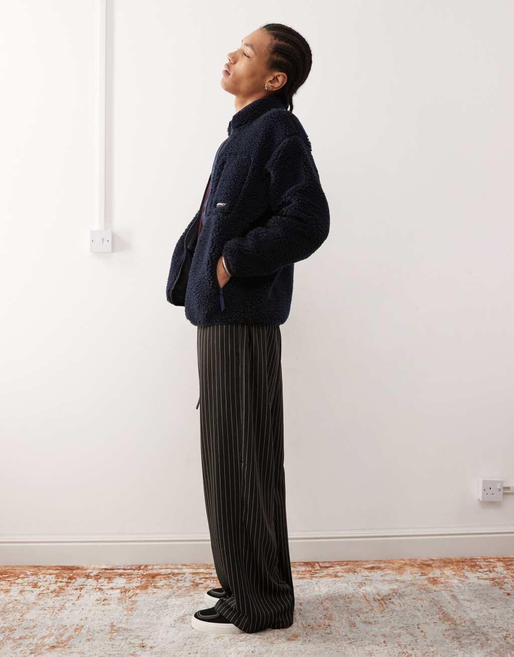 Gramicci sherpa jacket in navy Product Image
