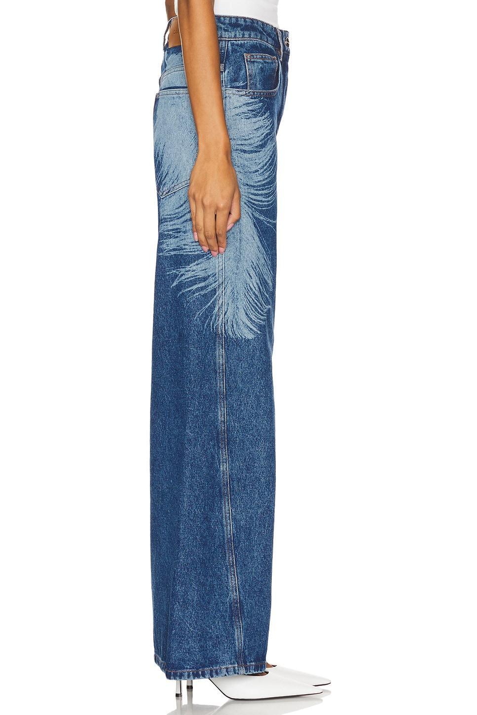 Feather Print Wide Leg David Koma Product Image